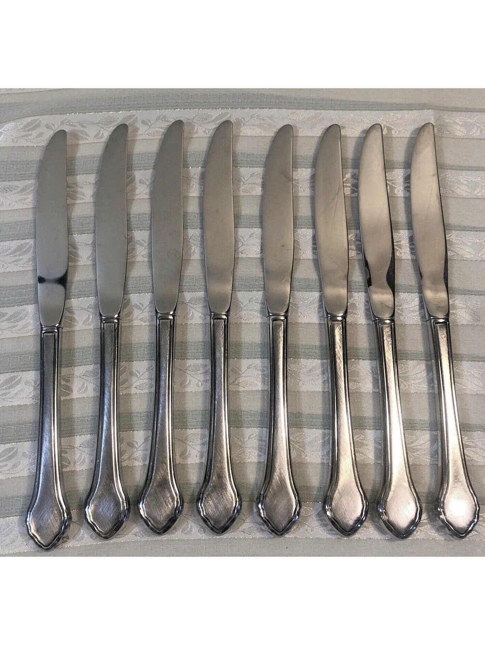 Oneida SUMMER MIST Wm A Rogers AUTUMN GLOW Deluxe Ltd Stainless Dinner Knife X8